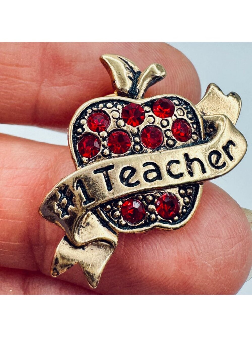 Vintage School Teacher Brooch Pin Back to School Lot of 3 - Picture 4 of 9